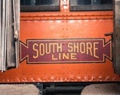 Chicago Photography -  South Shore Line Chicago train logo - red and orange - 8x10 Fine Art Photograph - etsy wall art - chicago art