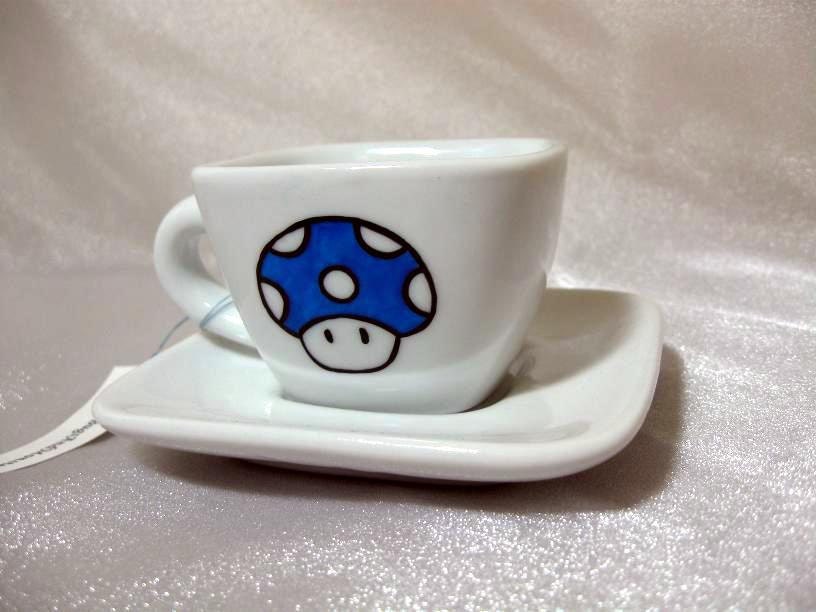 Mushroom Cup and Saucer - Super Mario Inspired