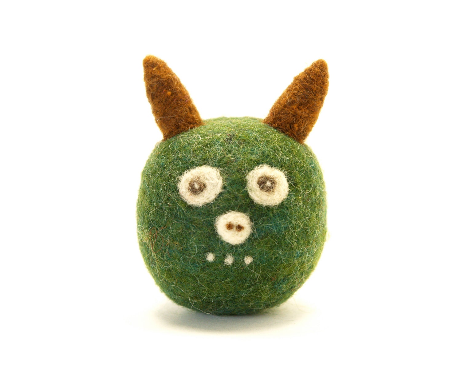 Needle Felted Halloween Toy, Monster Toy, Green Wool Waldorf Toy, Halloween Toy, Where The Wild Things Are, Dinosaur, Bat
