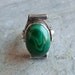 Vintage Sterling Poison Ring with Malachite Stone/Great Design