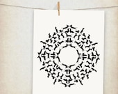 puppy mandala - dachshund / sausage dog - 10x8 print
