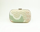 Bridal Clutch / Wedding Clutch / Silk Purse (Serenity Box Clutch: Vintage Silk Kimono Clutch )