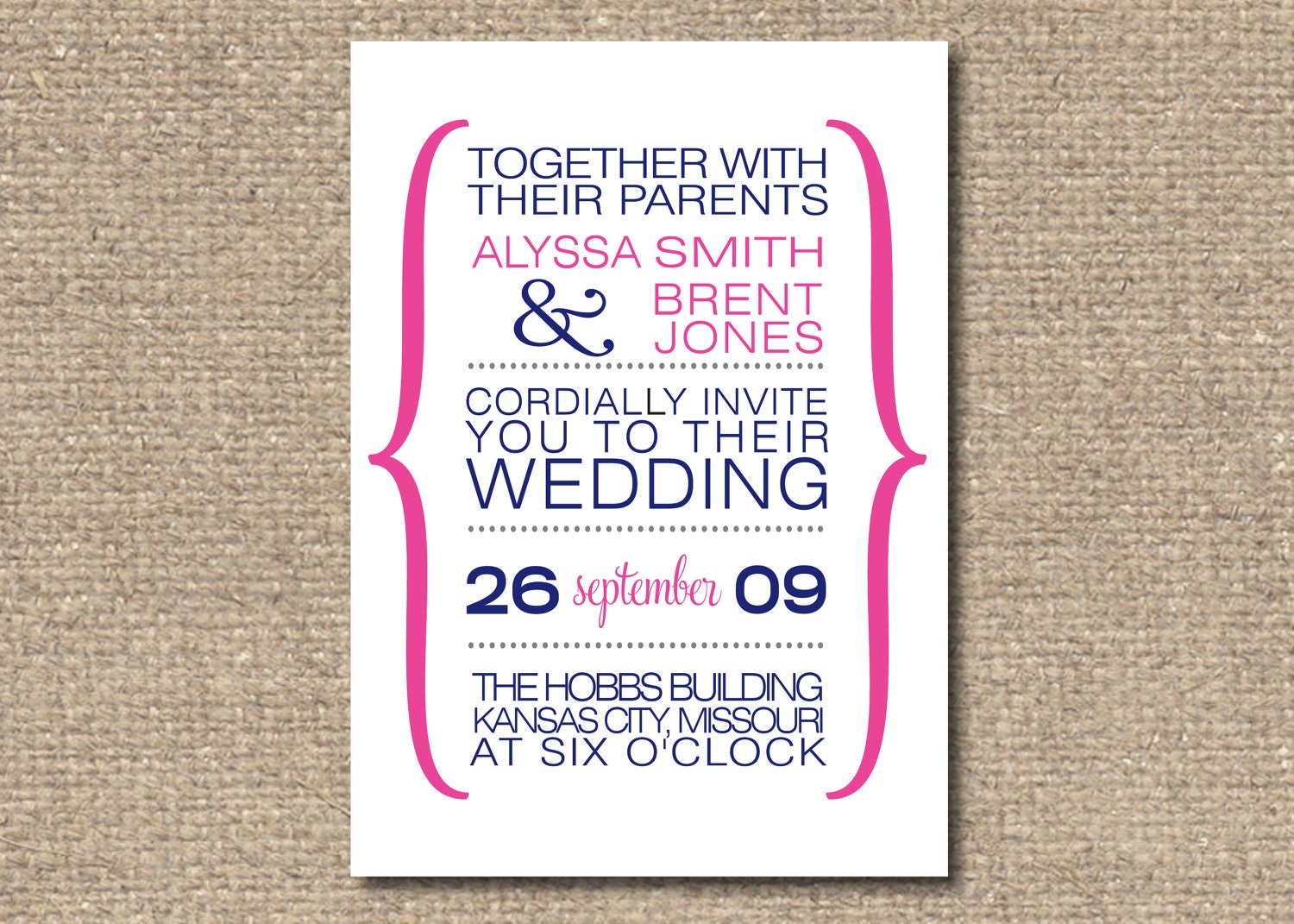 Alyssa Printable Wedding Invitation Suite