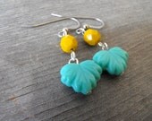 Citrus Mint leaf earrings