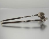 Signed Raffael sterling silver sugar serving tongs
