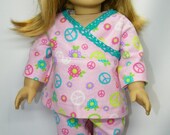Pretty in pink pajamas American girl doll