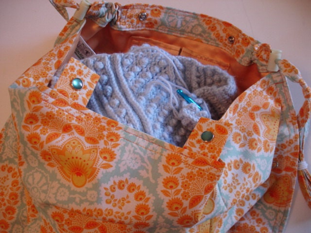 KNITTING BAG APRON - Joel Dewberry Palace Paisley for Free Spirit Fabric