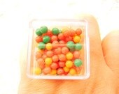 Candy Ring Miniature Food Jewelry Colorful Candy In A Box