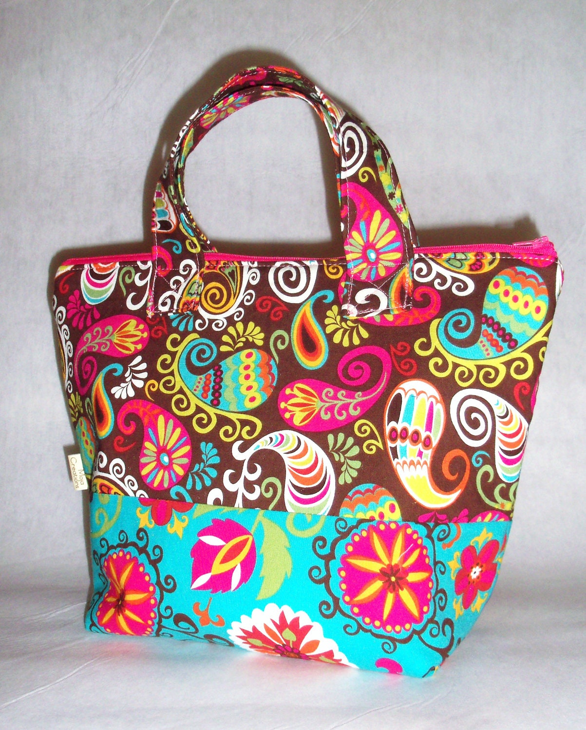 Insulated Lunch Tote - Bright Flowers
