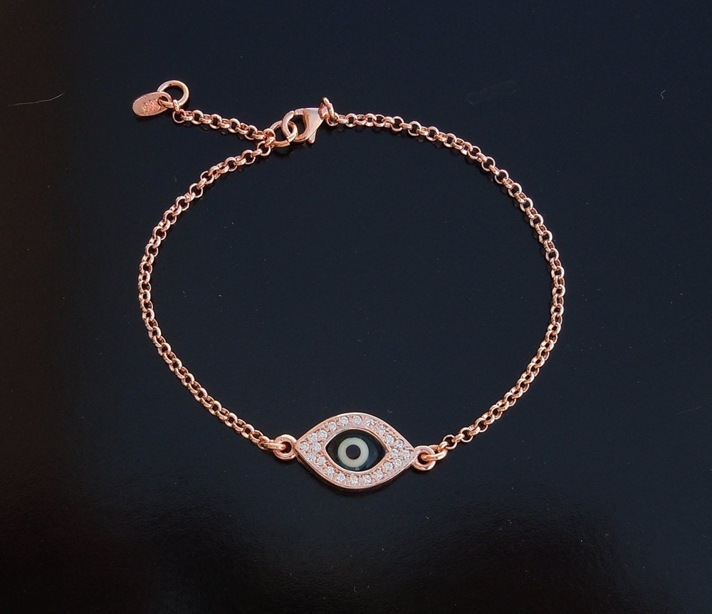 Kelly Ripa Evil Eye Bracelet in Rose Gold