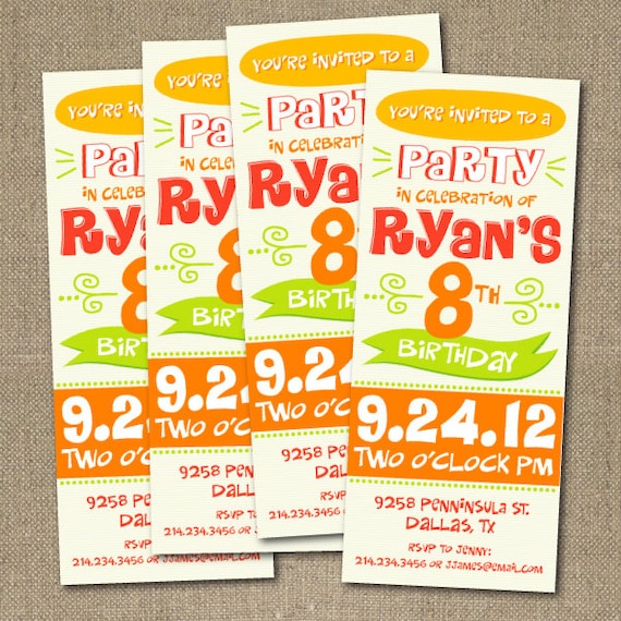 PRINTABLE unisex birthday party invitation by chachkedesigns