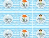 o"fish"ally the best Cupcake topper/ scrapbook images PRINTABLE