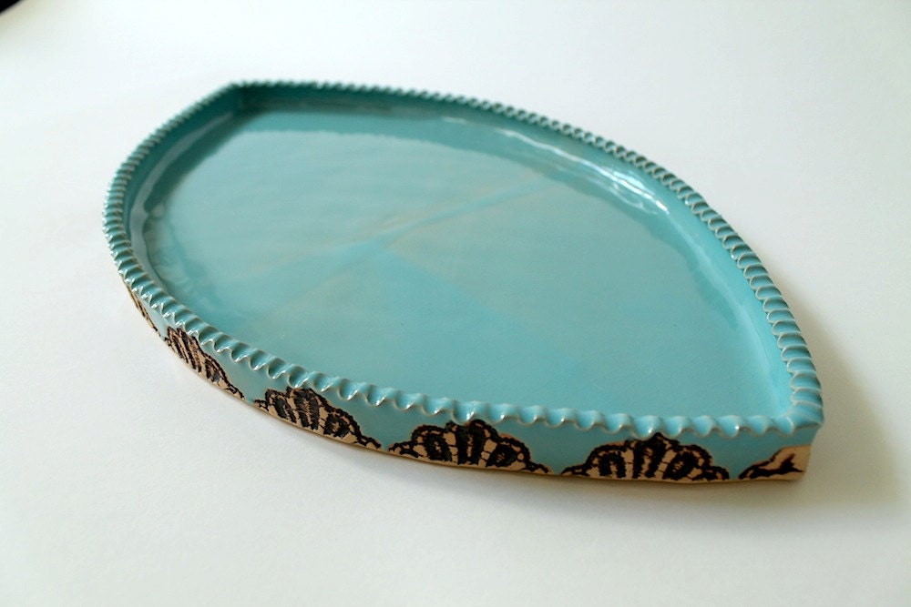 Made to Order: Moroccan Lace Turquoise Serving Tray