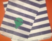 Pack of 12 goody bags in navy and white nautical stripes with sailboats. Ships free with any other order in my shop. Il_170x135