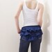 MAY Sale - Royal Blue Gathered Canvas Women's Fanny Pack, Hip Bag, Belt pouch, Handbag - Kinies Gathered Waist Purse