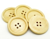 Off white big button - 3 wooden buttons 40mm (1 5/8")  (BB142A)