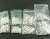 800 Mixed Silver Plated Eye Pins - 16mm to 50mm - Wholesale jewelry findings (513D)