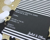 Printable Personalized Invitation- mod stripe