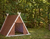 Kids A-Frame Teepee Play Tent cover in Woodgrain by Teepee and Tent - TeepeeandTent