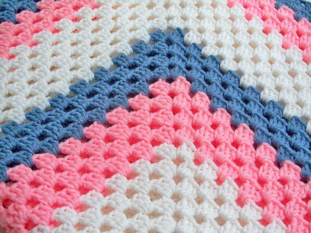 Crochet Afghan Custom Color Handmade, Made to Order