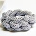Chain knitted and knotted cotton yarn bracelet Alice wisteria, knitted jewelry, yarn jewelry
