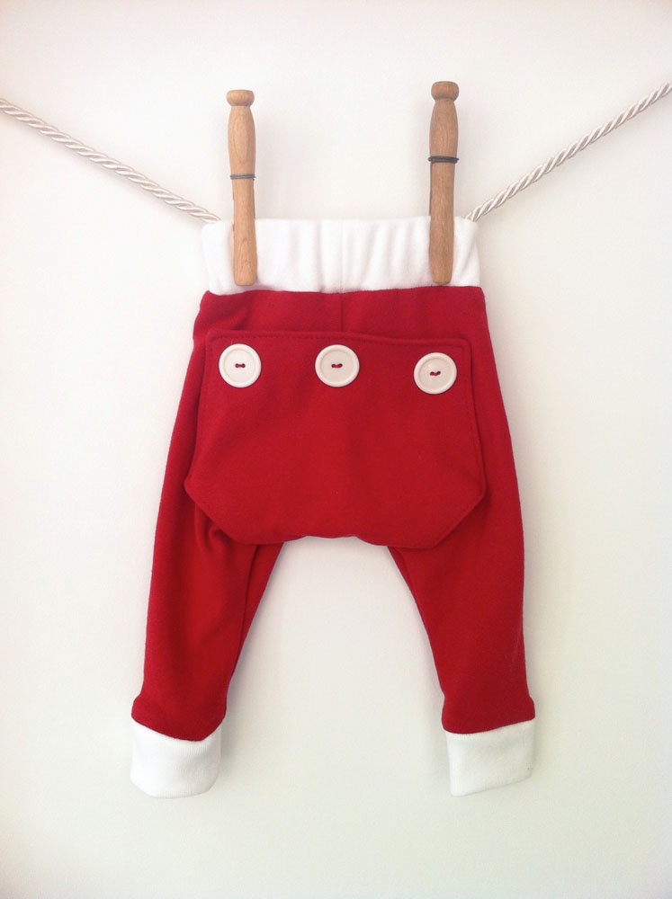 Pyjama set - red onesie and long john pants