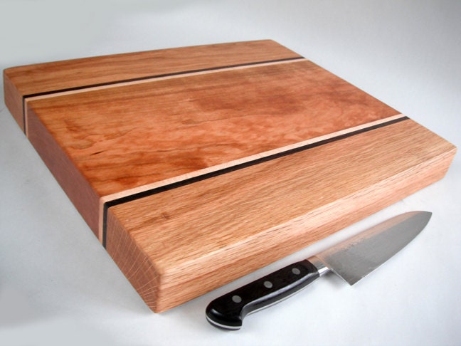 Eco Large thick cutting board reclaimed hardwoods butcher block