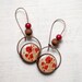 Red Poppy Jewelry set - Earrings and Necklace (S024)
