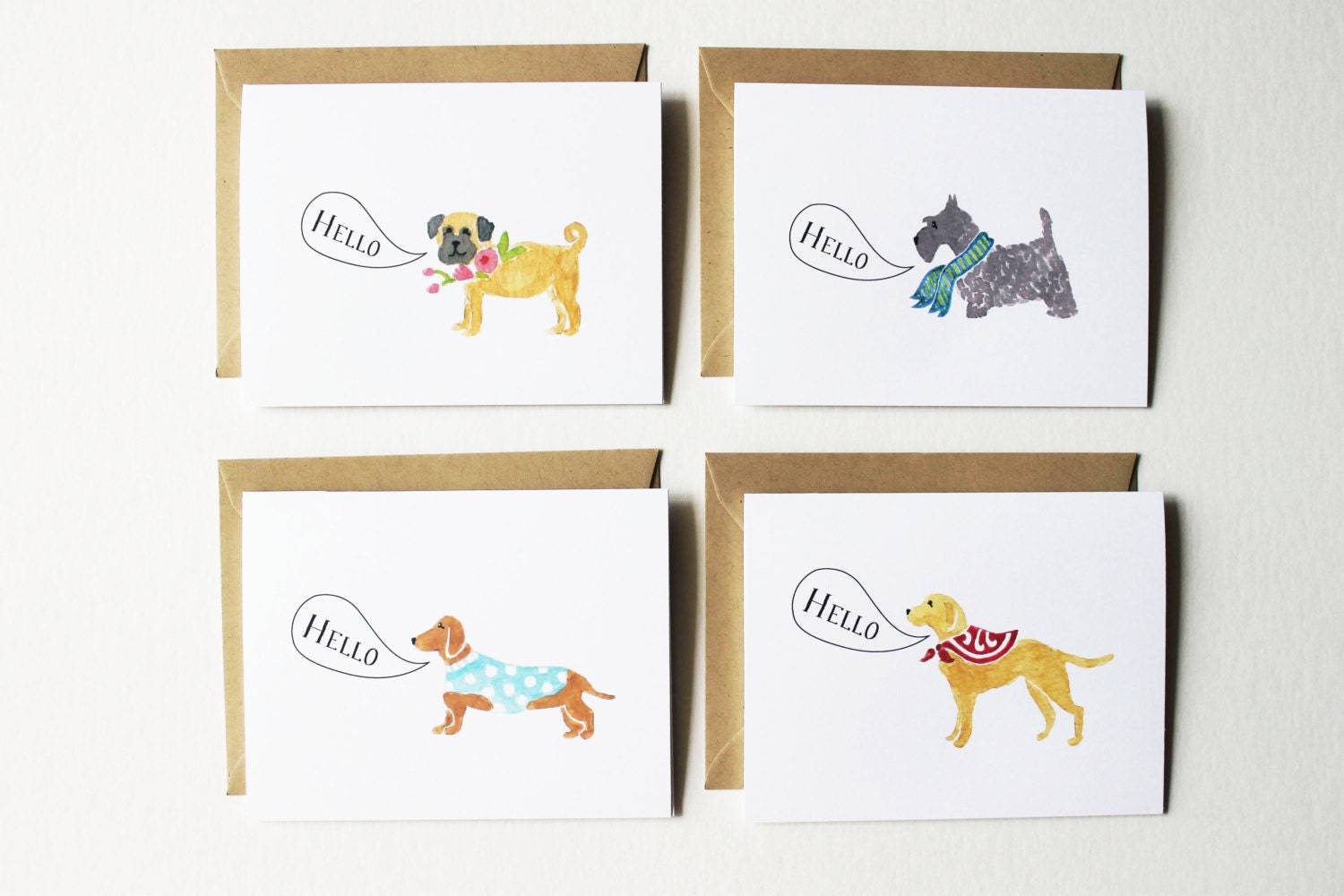 Hello Dogs Assorted Set (set of 8)