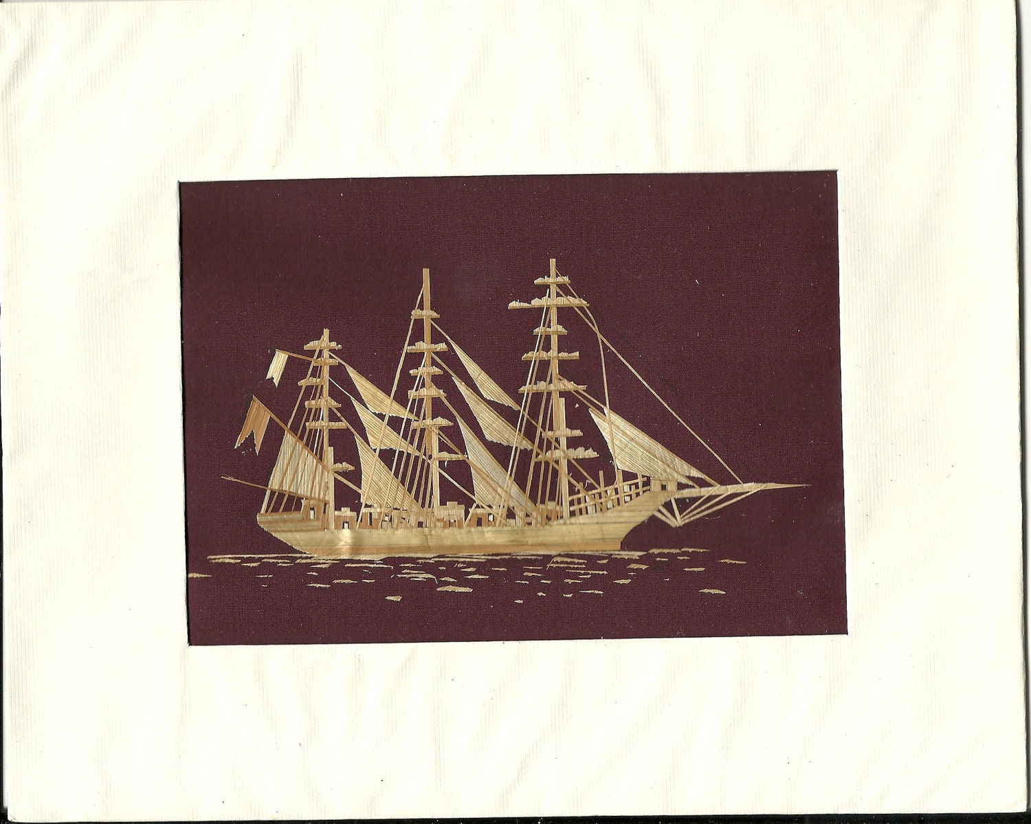 Nautical collectible.  Tall ships from around the world.  Maritime collectible.  Wall decoration.  Recycled leaves.