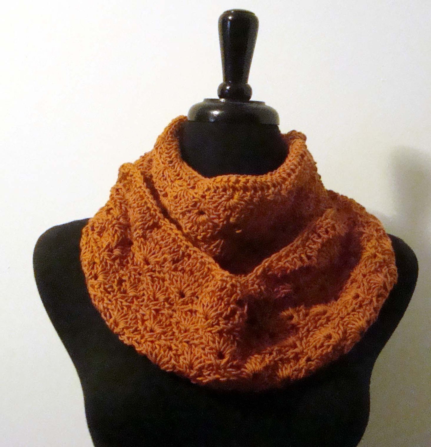 Organic Cotton Infinity Scarf Cowl in Sweet Potato