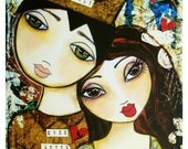 Happily Ever After Fine Art Print of Mixed Media painting