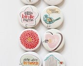 Birds & Flowers Flair Button