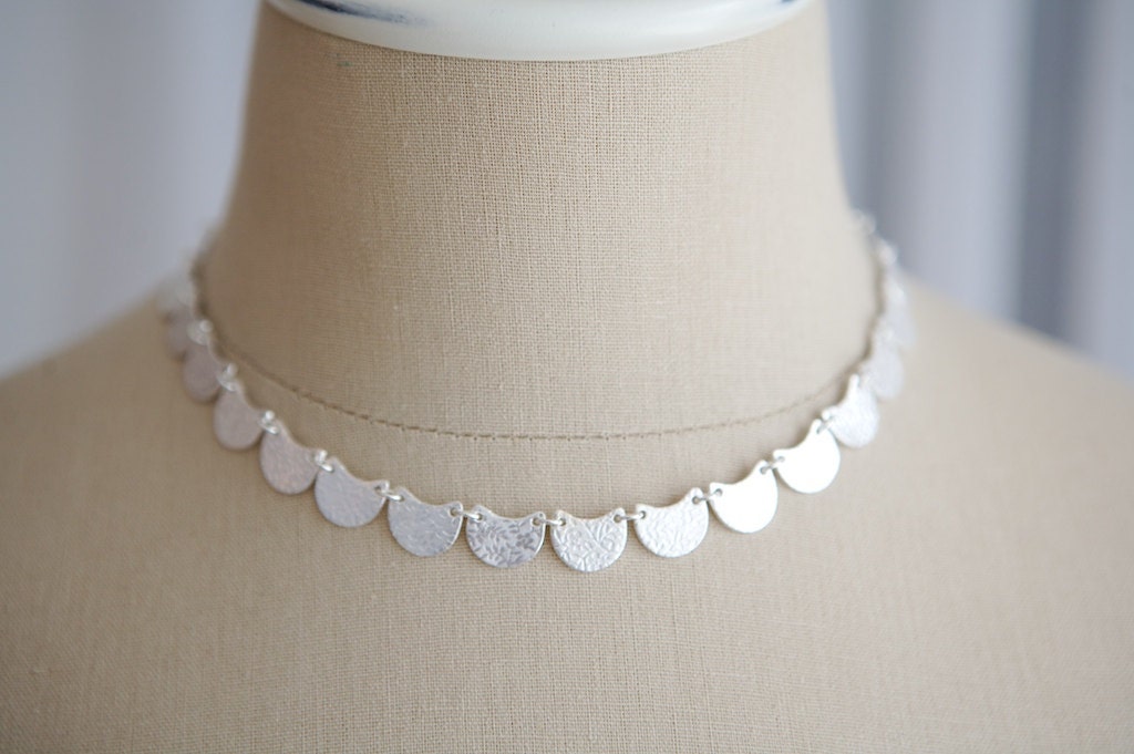Silver Small Petal Necklace