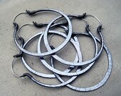 Big Black Hoop Earrings, Gypsy, Ethnic, Hip, Mixed Metal, Artisan Jewelry, Hot Tamales