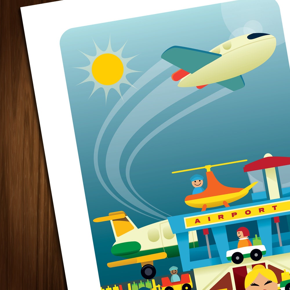 Vintage Fisher Price Airport Artprint
