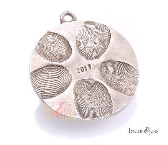 Bronze Ornament Custom Family Disc with up to 5 Fingerprints