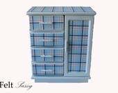 Refurbished Jewelry Box Large - Blue Plaid - by FeltSassy