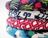 Set of 4 Stacking Bangle Bracelets in Jewels - Chevron, Floral, Ironwork, Art Deco, Bargello