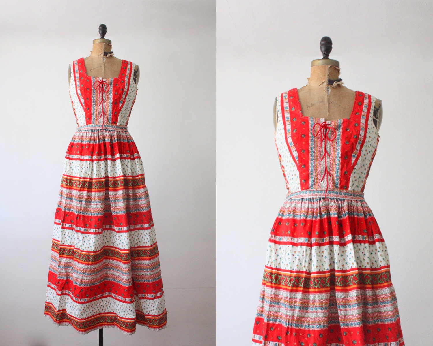 maxi dress - 1960's cotton maxi dress