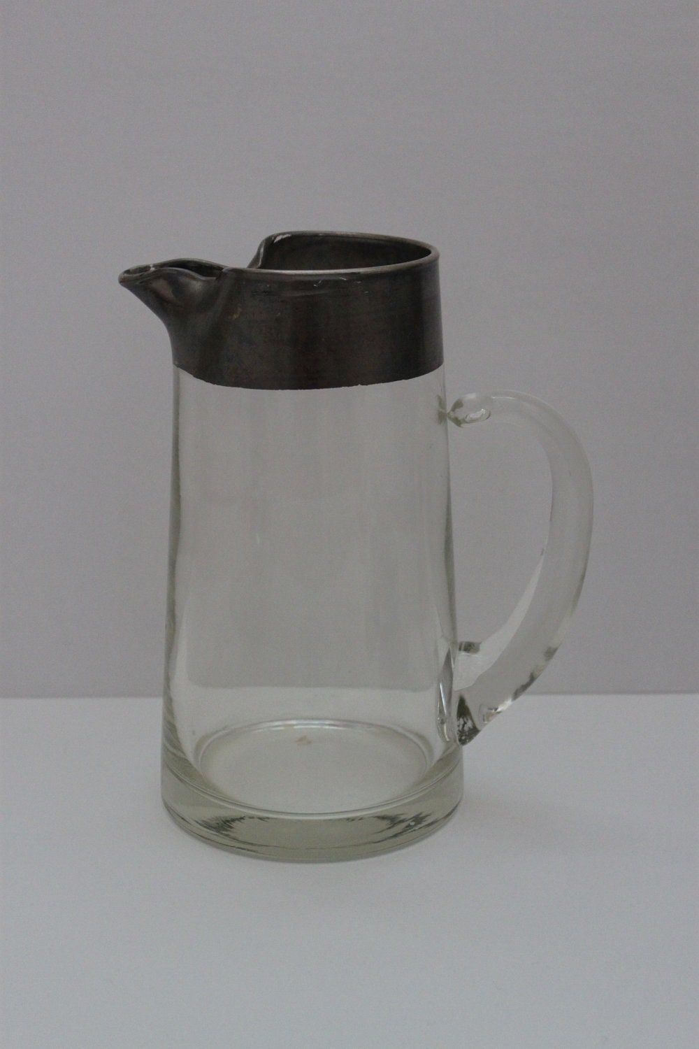 Vintage Dorothy Thorpe Silver Rimmed Cocktail Pitcher
