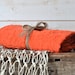 Blanket ECO FRIENDLY French country /Hermes orange Natural Mandarin/picnic blanket
