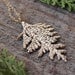 Cypress Branch Leaf Necklace in Solid Bronze by Woodland Belle