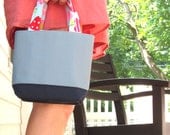 Handbag Blue Tote - Strawberries Small Purse - Williamsburg Navy - Ready to Ship