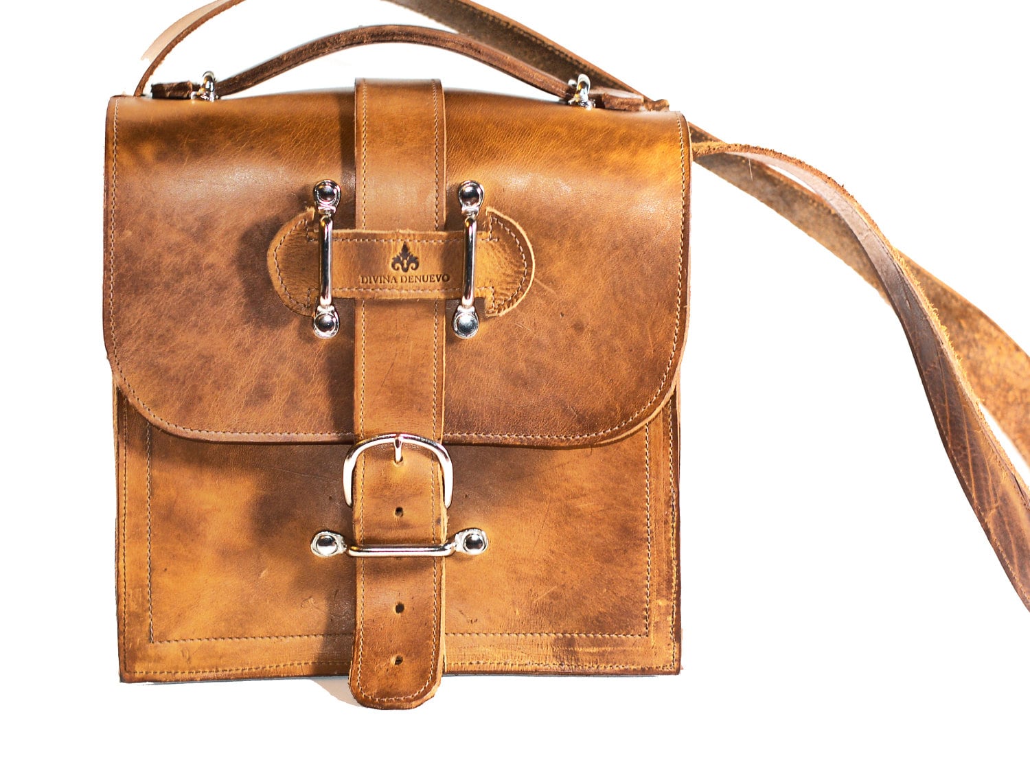 Rugged Leather Camera Bag Indiana Jones Satchel by DivinaDenuevo
