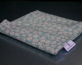 Reusable eco friendly washable Sandwich Bag - cream flowers on light blue