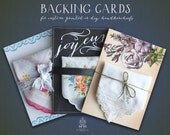 Backing Cards for Printed Handkerchief Invitations