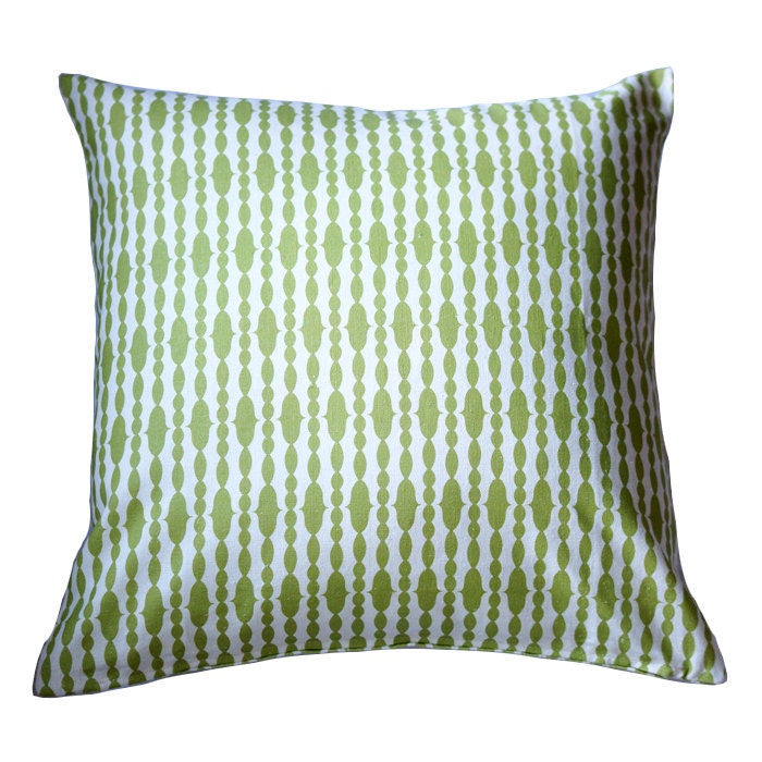 Organic Pillow Cover - Raindrops Split Pea