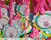 Owl Birthday Party Thank You Favor Tags - The Mallary