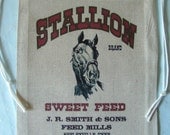 Novelty Feed Sack Bag, Stallion Brand Sweet Feed, Shelbyville, TENN
